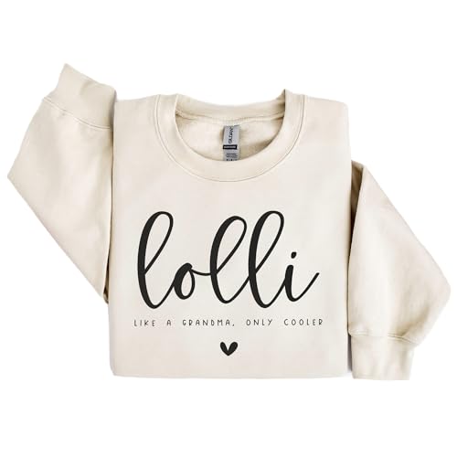 Cool Lolli Sweatshirt, Like A Grandma Only Cooler, Gift For New Lolli To Be, Pregnancy Reveal, Baby Shower Gift, Unisex Crewneck Sweatshirt