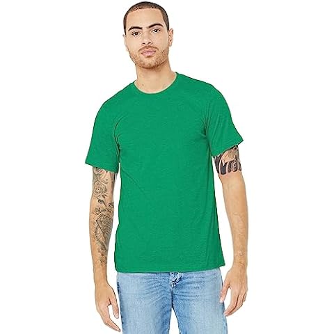 Bella Canvas Adults Unisex Heather CVC T-Shirt (M) (Heather Kelly Green) Cover