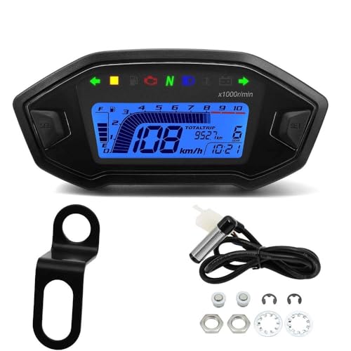 Tachymètre moto RPM avec tableau de bord 10000 tours pour moteur de 2 à 4 cylindres