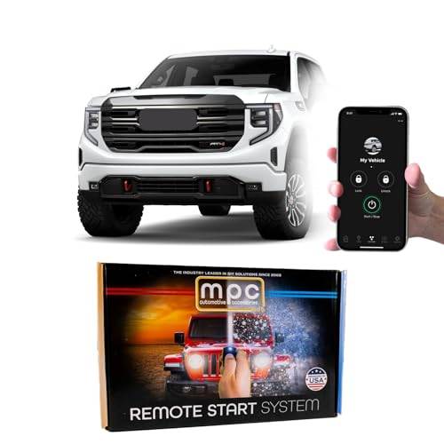 Image of MPC Remote Start Kit for Chevy Silverado /GMC Sierra 1500 /2500 /3500 2015-2023 || Phone App Control || Plug and Play || Lock 3X to Start || Key to Start Only || USA Tech Support