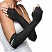 Copper Compression Long Arthritis Gloves - Guaranteed Highest Copper Content. Best Copper Infused Extra Long Fit Glove for Women + Men Carpal Tunnel Computer Typing Support Hands Wrist 1 Pair (Medium)