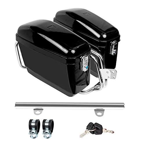 POWER PANDA バイク サイドボックス バイク用 大容量 サイドケース ABS素材...