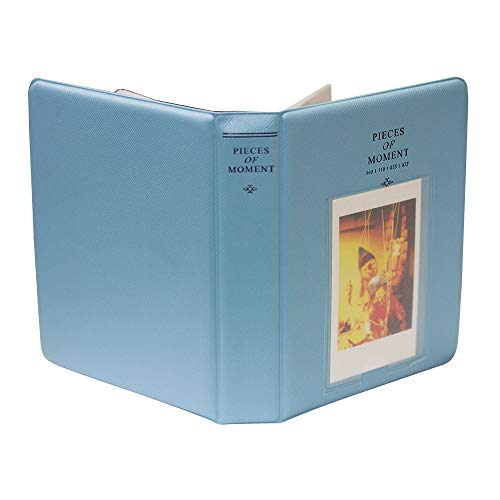 Álbum para 64 fotos em formato de mini livro tiradas em câmeras instântaneas Azul