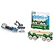 BRIO Bahn 33534 - Containerschiff mit Kranwagen & 63369600 Bahn 33696 - Langholzwagen