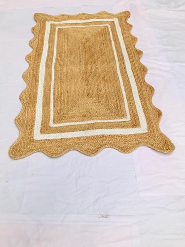 Tapis de zone en jute fait main INDACORIFY 122x152 cm, l'âme de l'artisanat vintage chez vous - 8