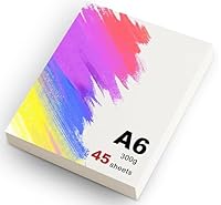 msymsyu Aquarellpapier A6 Aquarellblock 300g 45 Blätter Watercolor Paper 15x10.5cm Weiß Aquarell Papier für Malen Kalligraphie üben DIY machen für Zeichenbegeisterte Illustratoren und Studenten