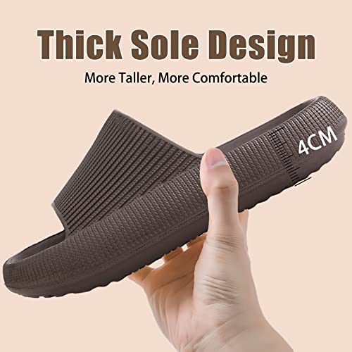 Image of rosyclo Cloud Slippers for Women and Men, Pillow House Slippers Shower Shoes Indoor Slides Bathroom Sandals, Ultimate Comfort, Lightweight, Thick Sole, Non-Slip, Easy to Clean