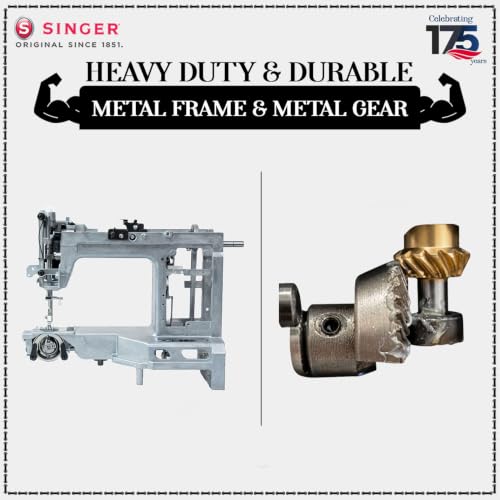 Image of SINGER 1410 Automatic Zig Zag Sewing Machine Electric | Tailoring Machine for Stitching | 10 Built-In Stitches & 22 Stitch Functions | Free Arm | Metal Frame | 60W Motor | Free Demo | 2 Year Warranty