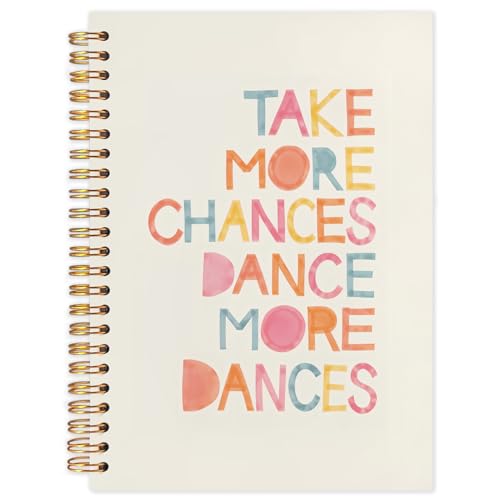 SNNDER Color Inspirational Spiral Notebooks, Take More Chances Dance More Dances Positive Quote...