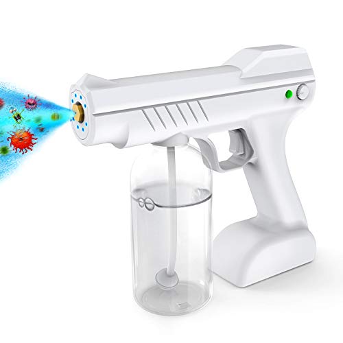 Disinfectant Sprayer Fogger, VAZILLIO Handheld Fogger Machine Disinfectant Nano Steam Gun Atomiser ULV Electric Fogger with 27oz Container/2600mah Rechargeable Battery for Home, Office, Garden, School