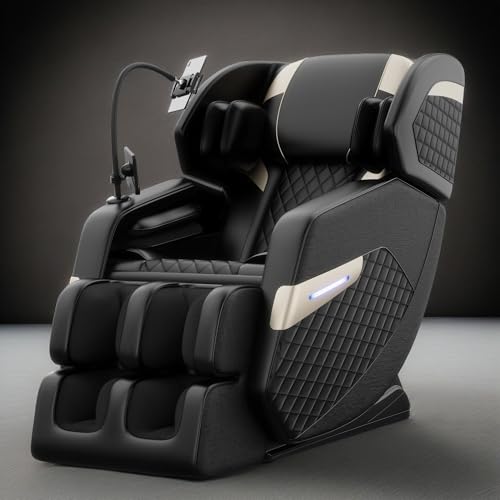 GDFStudio Massage Chair Full Body,Zero Gravity Recliner,2025 Massage Recliner Chair Whit 6 Massage Rollers - Foot Relief,Airbag Massages,Bluetooth Speaker,Repid Heating,Black 51.38 * 28.07 * 39.76