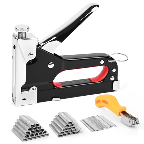 Dreamhigh® Handtacker Set, 3-In-1 Tacker für Holz, 3000 Handtacker für Holz mit Klammern Tackerpistole für Tischlerei, Dekoration, Befestigung