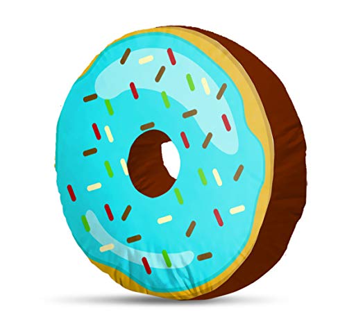 Image of Kesar Enterprises Donut /Doughnut Cushion /Pillow | Velvet Fabric|Birthday Gifts | Soft Toys | Suitable for Wheelchair, Car Seat, Home or Office for Kids Cushion | Size 14x14 inches