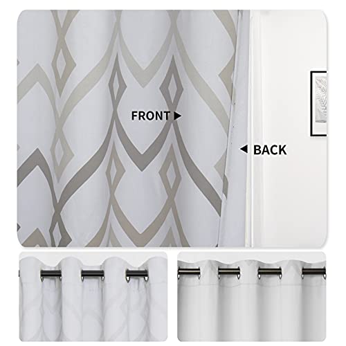 Image of Easy-Going Printed Blackout Curtains 2 Panels, 52 x 84 in, Gray