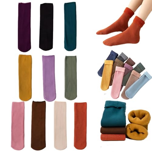 Janemore Socks, Fleececozy - Ultra Soft Velvet Slim Thermal Socks, Fleece Cozy Socks for Women, Slim Winter Warm Stockings