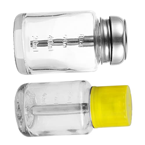 PATKAW 2 Piezas Botella De Vidrio Extraíble Dispensando Dispensador De Bomba De Botella Alcohol Bolsa De Botella Aislada Botella De Agua Botellero Matraz Transparent Aleación De Aluminio