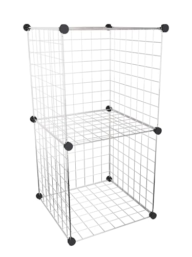 Aigentlich Gitterwürfel-Regal 2 Fächer Madrid, Drahtwürfel Metall Chrom...