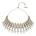 I Jewels Indian Wedding Bollywood Kundan Pearl Drop Choker Necklace Jewellery With Earrings & Maang Tikka Set For Women (K7276) (White)