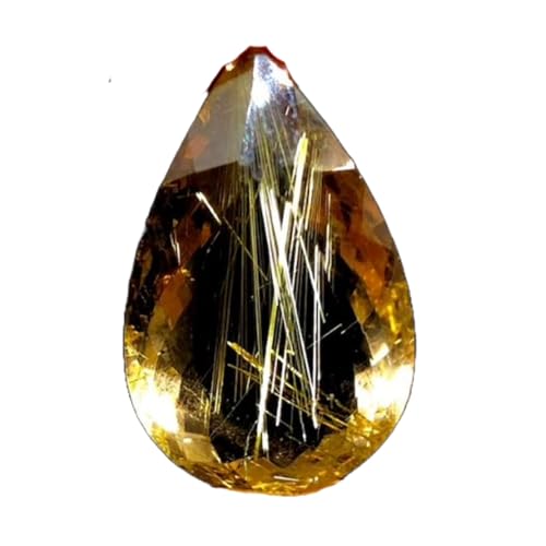 Pierre rutile dorée poire pour créer vos bijoux personnalisés uniques