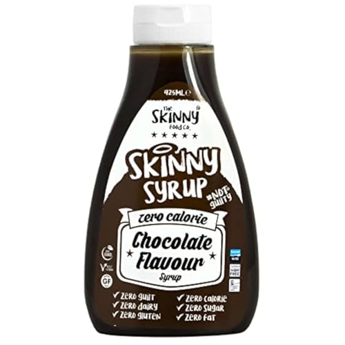The Skinny Food Co. Skinny Syrup Diet Zero Calorie Zero Carbs Zero Sugar Zero Fats, Smooth Chocolate