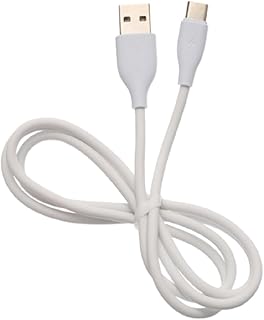 كابل USB إلى نوع C CB-31 بشحن سريع 3 امبير ونقل بيانات 480 ميجابت لكل ثانية وتصميم مسطح بدون تشابك من سيليبريت، 1 م، أبيض