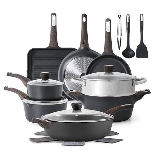 SENSARTE Nonstick Cookware Set, Healthy Pots and Pans Set, Non-toxic Kitchen Cooking Set