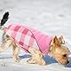 CITÉTOILE Warme Hundemantel Winter, Hundemantel mit Bauchschutz, Wintermantel für Hunde mit Reflektierend, Wendbarer Hundejacke Hundekleidung mit Geschirrloch, Rosa, S