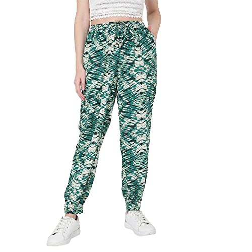 Image of VERO MODA Printed Viscose Regular Womens Casual Wear Pants (S22VM10272601-P)