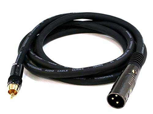 Amazon.ca: Monoprice 104777 6-Feet Premier Series XLR Male to RCA Male 16AWG Cable