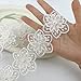 Simpless 3Yards White Flower Lace Pearl Trim,Embroidered Sewing Lace Applique for DIY Sewing Crafts Wedding Dress Home décor