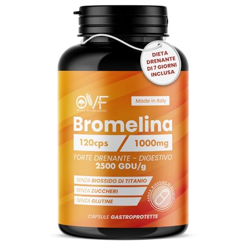 OVF Bromelina Forte Drenante 120 Capsule, 1000mg