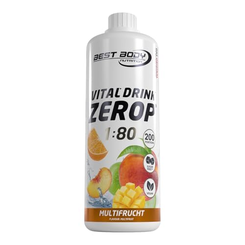 Best Body Nutrition Vital Drink ZEROP® - Multifrucht, Original Getränkekonzentrat - Sirup - zuckerfrei, 1:80 ergibt 80 Liter Fertiggetränk, 1000 ml
