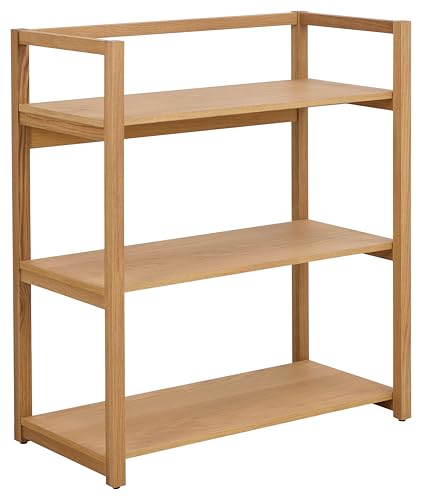Estantería rectangular de madera Lars con 3 baldas para almacenamiento de libros 2
