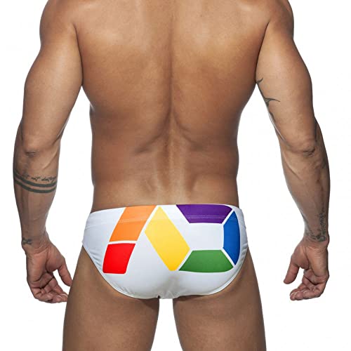 Men's Pride Rainbow Swimming Trunks Briefs with Removable Pad Swimwear Elastic Beach Shorts Boxers Underwear4