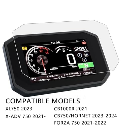 2 conjuntos de películas protetoras de tela de TPU para velocímetro compatíveis com H-onda X-ADV 750