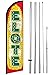 ELOTE - Windless Swooper Flag Feather Banner Sign 15 ft Tall Pole Spike Kit yf-h