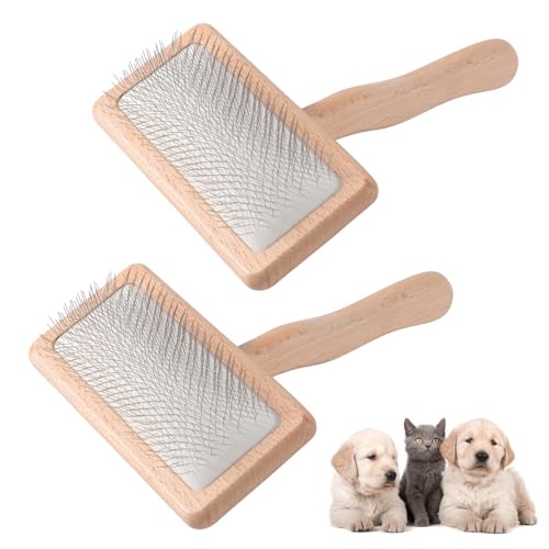 2 x Schaffell-Teppichbürste, Schaffell-Reiniger, Wollbürste, Teppichbürste, Rechen zum Flusen, Teppich, Teppiche und DIY-Nadelfilz.