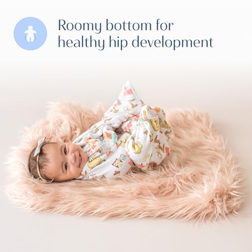 Image of SleepingBaby Zipadee-Zip Transition Swaddle - Cozy Baby Swaddle Blanket with Zipper Convenience - Roomy Wearable Blanket for Easy Diaper Changes - Woodlands, Large (12-24 Months)
