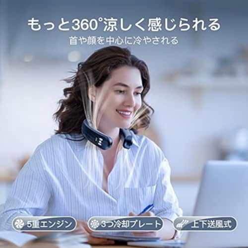 Tufduzo 6段階温度調節 ネッククーラー首掛け扇風機 の商品画像 5