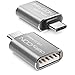 Produktbild deleyCON USB auf USB C Adapter [2 Stück] A Buchse auf C Stecker USB 2.0 mit OTG - für Smartphone Tablet PC Computer Laptop Notebook Aluminium Silber
