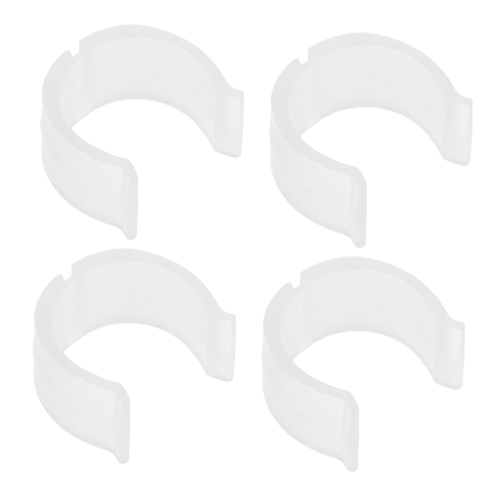 DECHOUS 4pcs Heavy Duty Curtain Rod Holder Buckle Ceiling Mount Brackets with Antislip Shaped Pads for Secure Installation Design for Curtain Poles