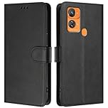 Rfvzubemok Compatible with Oukitel C33 PU Leather Phone Cover,Compatible with Oukitel C33 Card Slots Flip Stand Wallet Case Black