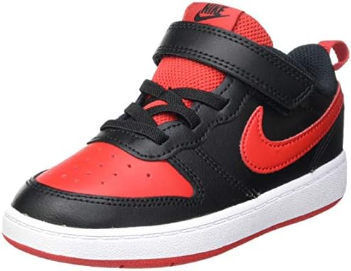 Nike Boy's Court Borough Low 2 (Little Kid) Black/University Red/White 1 Little Kid M