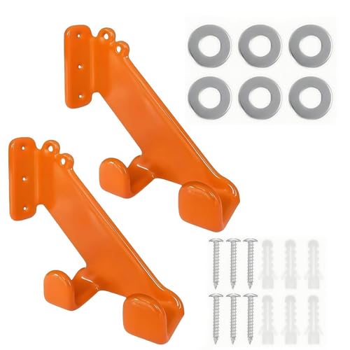 HKQBXO Juego de 2 Ganchos para Colgar, Organizador Herramientas Pared, Soporte Herramientas Pared, para Organizar y Sostener la Motosierra y Otras Herramientas