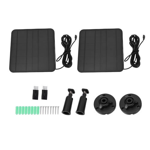Panel solar para cámara seguridad exterior tipo c micro usb cable largo 3 metros 7