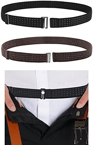 SUOSDEY Shirt Stay Belt, Keep Business Shirt Tucked for Man Women, Adjustable Tuck Belt for Neat Look