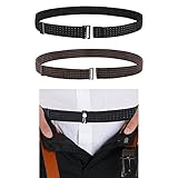 SUOSDEY 2 Pack Hemd Bleiben Gürtel, halten Business Hemd versteckt für Mann Frauen, justierbarer Tuck Gürtel für ordentlichen Look,Schwarz