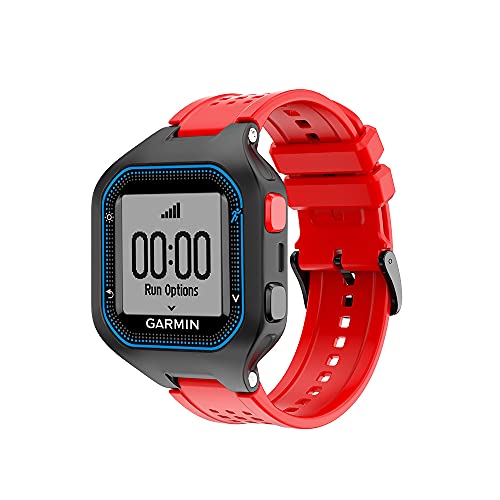 WIIKAI Compatible con Garmin Forerunner 25 Correas para Relojes, Correa de Pulsera de Reemplazo.(Rojo)