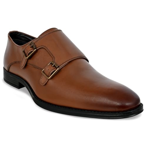 Allen Cooper Men’s Tan Genuine Leather Loafers |Slip-On Formal Shoes | Comfortable Office Moccasins for Men(5068T-7)