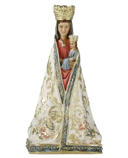 Generico ArteSacraCaravaggio Statua della Madonna di Crea cm 20 in resina decorata a mano di produzione artigianale italiana